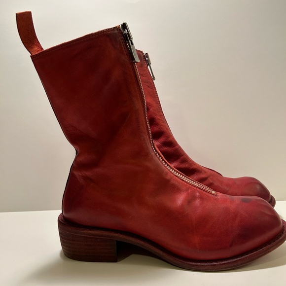 Guidi Red Leather Boots Made in Italy Size EU 36 - Picture 1 of 13